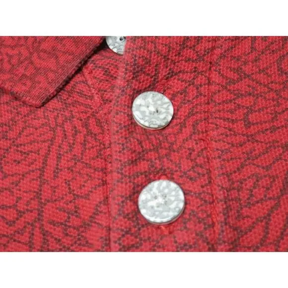 Nike Jordan Red Polo Shirt Sneakers x Chicago Bulls Youth‎ XL 20 Mens S Cotton - Picture 6 of 9